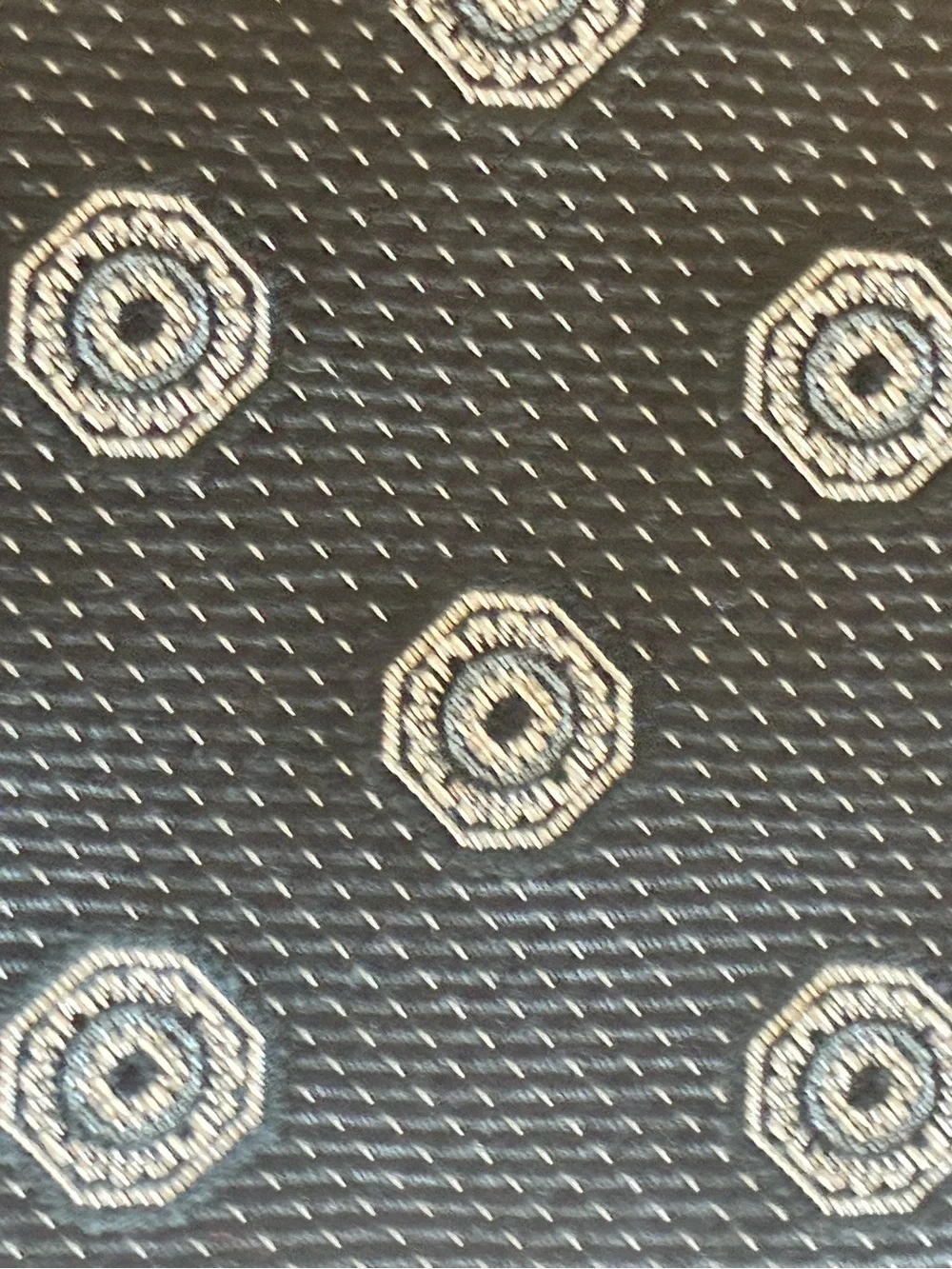 David Donahue Purple Geometric Silk Tie Black silver  3” Handmade USA